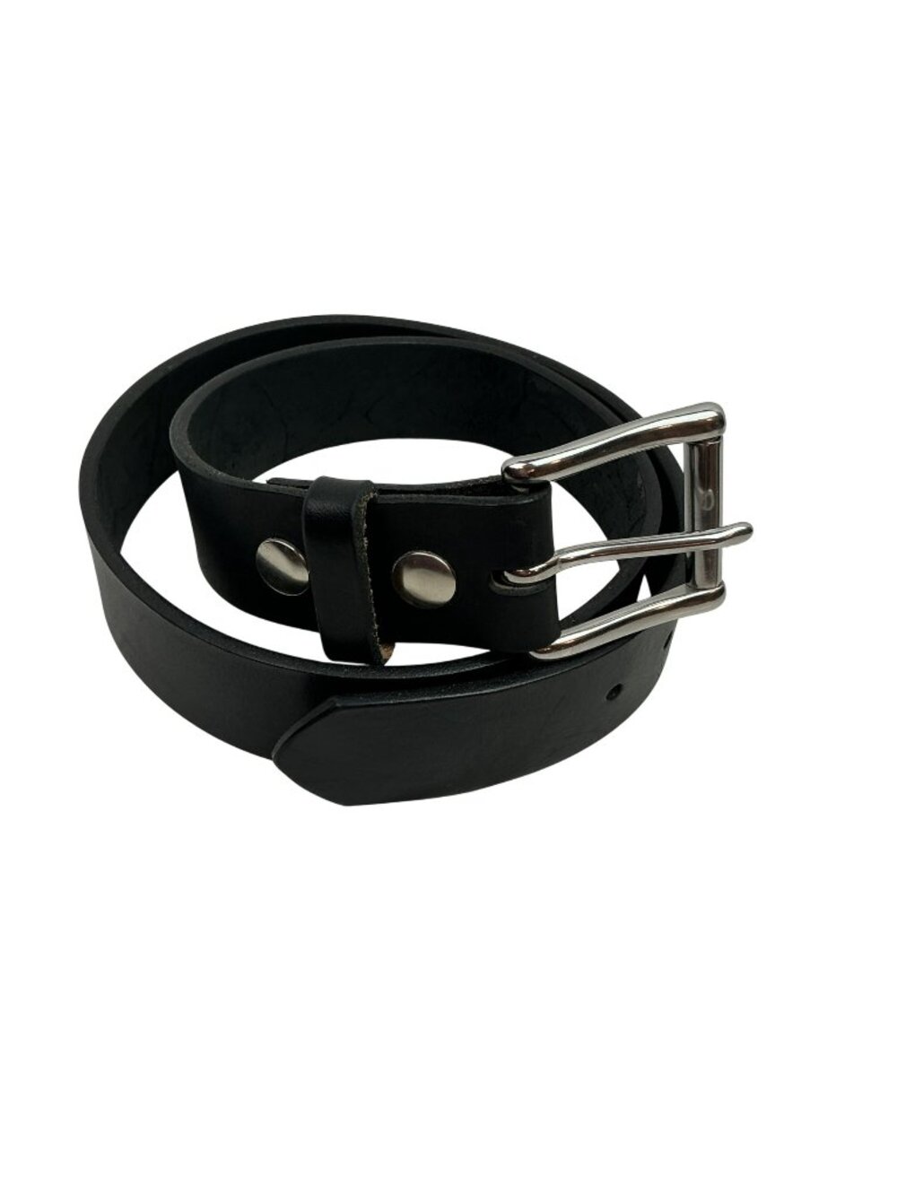 New American Bench Craft Thick Leather Roll Bar Belt Men’s 34 Black USA Made